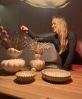 Schaal - aardewerk - Decoratie  - beige