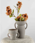 Vaas met oren - aardewerk - zand - Bloom of life