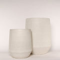 Sandy white - lage bloempot - zand/wit - Bloom of life