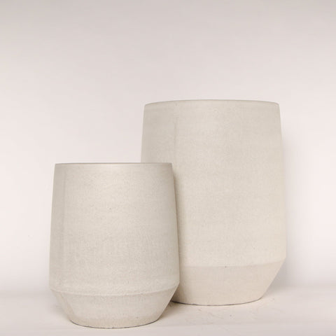 Sandy white - lage bloempot - zand/wit - Bloom of life