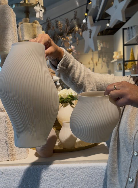 Set Swirl = vaas met windlicht (pre order)