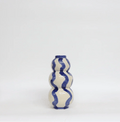 Vaas - Aardewerk - lines blauw - Bloom of life