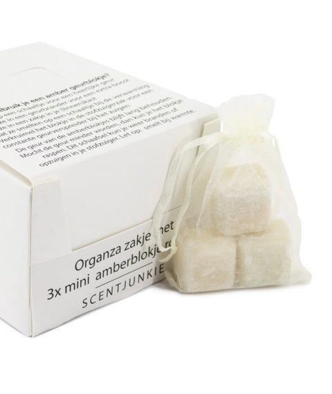 Zakje amber blokjes fresh cotton