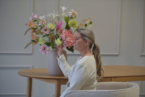 Zijden Boeket Fem Green - Bloom of life