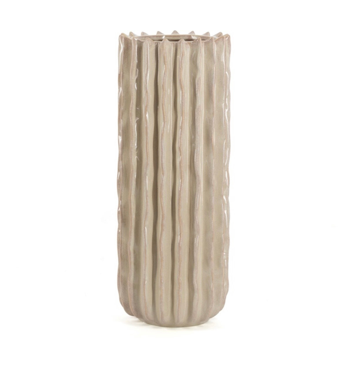 Aardewerk vaas Vela zandbeige - Bloom of Life