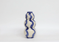 Vaas - Aardewerk - lines blauw - Bloom of life