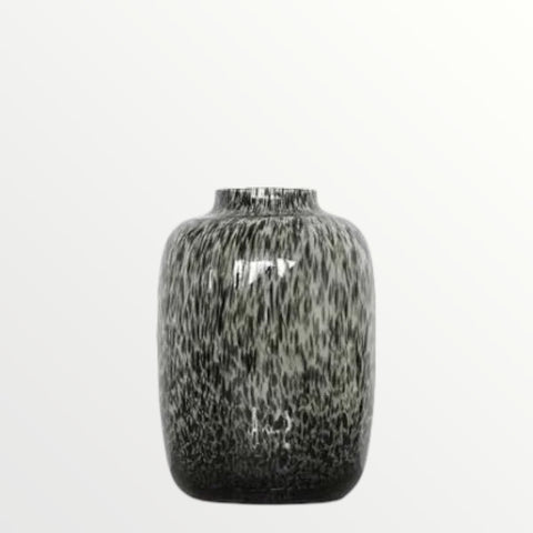 Cheetah - glazen vaas - zwart - Bloom of life