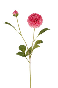 Zijden pompondahlia met knop roze – 72 cm - Bloom of Life