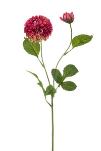 Zijden pompondahlia met knop TT roze – 72 cm - Bloom of Life